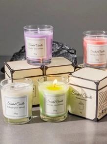 1 件 Haute Sense 香薰蜡烛礼品套装 配套玻璃无烟大豆蜡香薰蜡烛