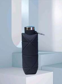 1 件可折叠水瓶防漏阀门可重复使用硅胶折叠旅行水瓶适用于健身房露营徒步旅行运动轻便耐用旅行必需品学校用品节日假日必需品度假配件迷你