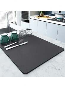 Tapete de borracha premium para cafeteira, 1 peça - superabsorvente, antiderrapante e seca louças - protetor de balcão de cozinha para cafeteiras e máquinas de café expresso, fácil de limpar, contato com alimentos, volta às aulas