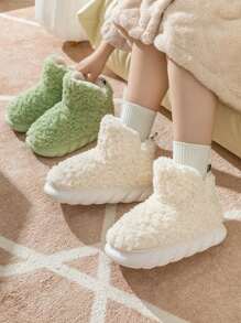 1 Đôi bốt Snuow lót nhiệt ấm áp, bốt mùa đông đế dày chống trượt dành cho nữ (Vui lòng đặt hàng lớn hơn 2 cỡ) - màu xanh lá - Xem 3