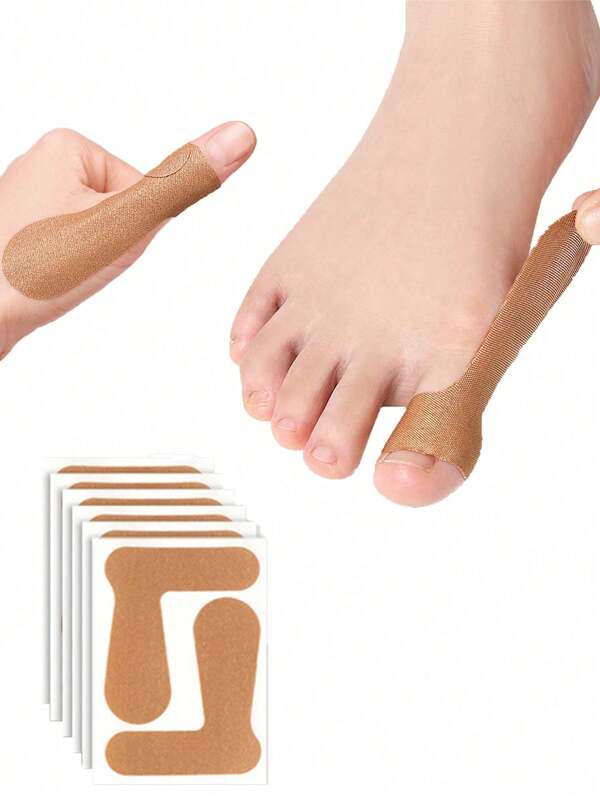 1/5/10 peças Bastão em forma de dedo e dedão do pé com bainha de tendão do polegar protetor de fixação de articulação Bastão de dedo com osso do pé grande remendo antidesgaste