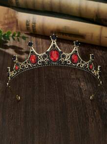 1 件儿童皇冠头饰、伴娘婚礼发饰、韩式婚纱配饰、公主生日皇冠水钻发带，适合生日派对、表演和拍摄，是送给女孩礼物的理想选择 - 彩色 - 查看 16