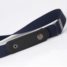 2 件装弹性腰带，适合牛仔裤、连衣裙，时尚男女通用无扣隐形腰带