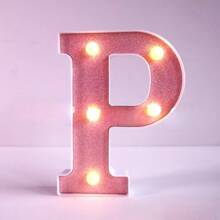1pc 6.3inch Creative Pink Luminous A-Z Letter Light,Number Shape Light,Battery Powered Alphabet Light, Home Decor Letter Lamp,Room Decor Letter Shape Night Light,Bedroom Decor, Wedding Decor, Party Decor, Birthday Decor,Home Desktop Decoration Alphabet Light,Valentine's Day Decorative Lights