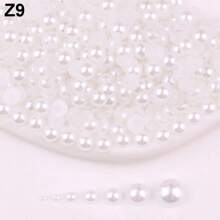 2mm,3mm,4mm,5mm,6mm,8mm,10mm,7 Sizes Non-AB Normal Colors Flat Back Half Round Pearls, Multi Colors Crystal Gems Non Hot Fix DMC Jewelry Rhinestones Beads Stones Diamond 3D Pattern Design Accessories Glitter Manicure Decal Decorations For Clothes,Bag,Shoes,Cups,Phone Covers,Handicrafts,Diy Trim. - Non-aB Colors - View 29