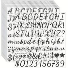 15sheets Glitter Letter Stickers, Glitter Cursive Number Alphabet Stickers Self-Adhesive DIY Number Labels Greeting Card Glitter Stickers For Decoration, Scrapbook, Mailbox, Kitchen, Graduation Cap, Logo, Home, Business, Crafts(Golden) ﻿ - Gold - View 20