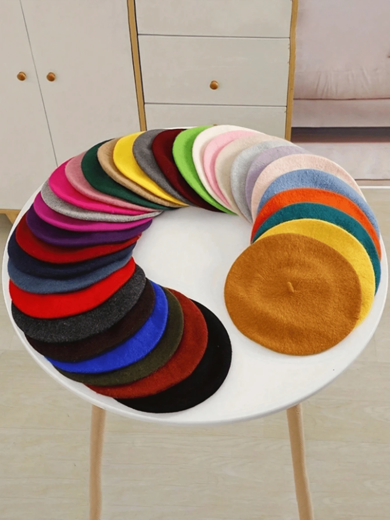 1pc Unisex Kids Y2K Style Solid Color Lightweight Breathable Fashion Beret Hat, Suitable For Casual Wear - Beret - View 1