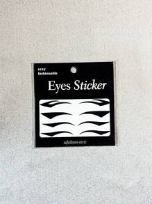 4对烟熏妆容女士纹身贴纸眼线贴纸防水逼真耐用易于使用女士纹身贴纸眼线贴纸防水逼真耐用易于使用适合化妆和舞会 - 黑色 - 查看 3