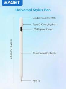 Stylus Pen For 2018-2024 IPad ,Digital Display Active Pencil Tilt Sensitivity, Magnetic, Fast Charge, Compatible With IPad 9/10 ,IPad Air 3/4/5, IPad Mini 5/6