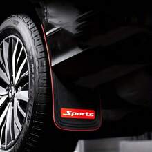 2 Tấm chắn bùn đa năng cho xe hơi & SUV - Tấm chắn bùn trước & sau có ốc vít - Bảo vệ khỏi bùn & bụi bẩn Rally - Phụ kiện ô tô - màu đen - Xem 1