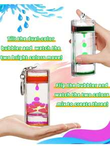 Liquid Motion Bubbler Keychains For Kids -Liquid Timer For Stress Relief, Calming Toys- Fidget Keychains For Gifts And Party Favors -Mesmerizing Sensory Toys (Set Of 3 / 1)