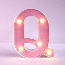 1pc 6.3inch Creative Pink Luminous A-Z Letter Light,Number Shape Light,Battery Powered Alphabet Light, Home Decor Letter Lamp,Room Decor Letter Shape Night Light,Bedroom Decor, Wedding Decor, Party Decor, Birthday Decor,Home Desktop Decoration Alphabet Light,Valentine's Day Decorative Lights