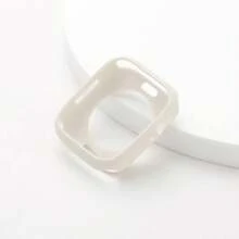 1件 矽膠保護殼，適用於 Sport 38mm 40mm 41mm 42mm 44mm 45mm 46mm 49mm S11 10 9/8/7/6/5/4/3/2/1 SE - 米色 - 查看 5