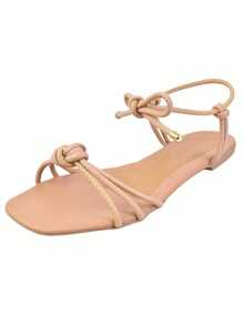 Women's Sandals With Knot Decoration, New Arrival, Zah Shoes Promotion - Màu be - Xem 2