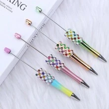10pcs Set Colorful Pearl Beads Ballpoint Pen Silicone Bead DIY Craft Jewelry Making Supplies - Multicolor - View 2