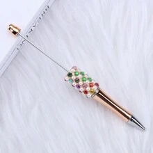 10pcs Set Colorful Pearl Beads Ballpoint Pen Silicone Bead DIY Craft Jewelry Making Supplies - Multicolor - View 7