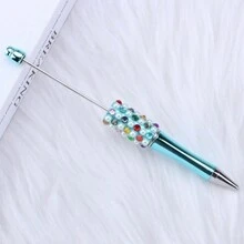 10pcs Set Colorful Pearl Beads Ballpoint Pen Silicone Bead DIY Craft Jewelry Making Supplies - Multicolor - View 8