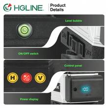 Yofidra 16 Lines 4D Laser Levels 360 Horizontal Vertical Green Line Laser Level Self-Leveling Measure Leveling Tool,Easy To Use And Ideal For Home Renovation & Construction Projects,Essential Tools For DIY Home And Courtyard Renovation - White - View 9