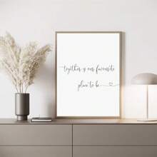 3pcs Set, Bedroom Wall Art,One Line Art,Grey,Beige,Bedroom Decor,Bedroom Prints,Together Is Our Favourite Place To Be,Couple Gifts,Bedroom Wall Decor,50*70cm(20*28in)Unframed,Canvas,Poster Birthday Graduation