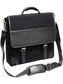 Preferred Nation P6232.BLK Livingston Leather Briefcase, Black - Đỏ - Xem 1