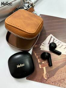 NETAC Auriculares inalámbricos Bluetooth TWS Netac, excelente calidad de sonido 5.3 con emparejamiento automático, ligeros, auriculares inalámbricos con micrófono, compatibles con iPhone, Android, para juegos, auriculares y altavoces, micrófono, regalos para vacaciones, regalos del Día de San Valentín, regalos de Navidad, imprescindibles para otoño e invierno