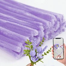 100/500 件浅紫色扭杆管道清洁器工艺用品、柔软的雪尼尔茎、万圣节蜘蛛紫色 DIY 项目扭杆礼物、6 毫米 X12 英寸毛茸茸的电线、家庭手工制作装饰品、灵活耐用的 DIY 艺术和创意手工艺项目装饰、可用作毕业礼物、毕业礼物、节日 DIY 工艺用品、DIY 艺术装饰创意工艺、节日手工制作 DIY 工艺制作用品 - 淺紫 - 查看 2