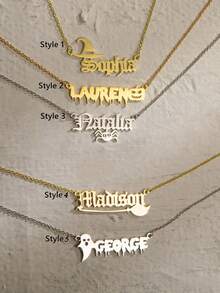 Dây chuyền tên Halloween tùy chỉnh, Trang sức thép không gỉ, Trang sức trang trí Halloween, Dây chuyền tên cá nhân, Dây chuyền bảng tên Gothic có chứa các yếu tố đáng sợ như bí ngô và ma để đeo hàng ngày hoặc những dịp đặc biệt, Quà tặng Halloween cho nam nữ, Quà tặng trang trí ngày lễ cho gia đình và bạn bè, Quà tặng Halloween - Bạc - Xem 3