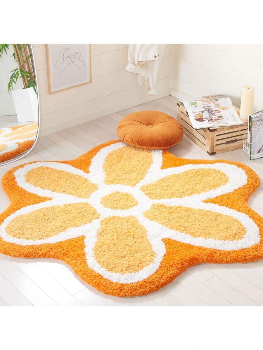 Safavieh Novelty 902 Hand Tufted Floral And Country Area Rug - Orange - View 1
