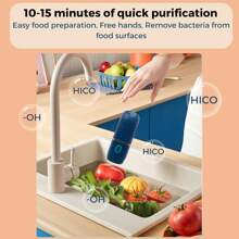 Fruit And Vegetable Washing Machine, Fruit And Vegetable Purifier Using OH Ion Purification Technology, Used For Washing Fruits, Vegetables, Rice, Tableware, Etc.