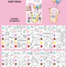 Kids Watercolor Painting Book With Paints, Sketch Pad, Coloring Book - Multicolor - View 11