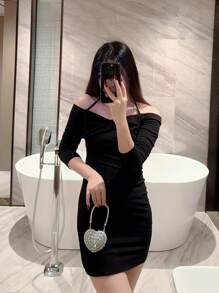 1pc Glittering Cute Mini Rhinestone Heart Shaped Clutch Bag, Luxury High-End Sparkling Tassel Rhinestone Handbag For Party/Wedding, Suitable For Valentine's Day Gift, Date, Limited Space, Party Bags, Perfect For Party, Wedding, Prom, Dinner/Banquet, Heart Purse, Perfectly Match With Valentine Day Dress, Glamorous Rhinestone Bag