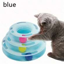 Cat Three Layer Turntable Toy, Educational Play Track Tower Cat Teaser Toy For Indoor Cats - Interactive Cat Ball Toy With Three Colorful Balls - Multicolor - View 11