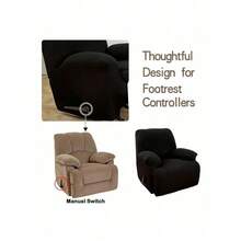 Stretch Recliner Slipcover, Couch Cover, Sofa Cover, Furniture Chair Slipcovers - Màu nâu - Xem 10