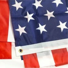 Drapeau américain 3x5 ft, 1 pièce Drapeaux des États-Unis 3x5 ft de couleur vibrante et résistants à la décoloration, double cousu en polyester  avec œillets en laiton résistants