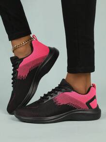 Women's Casual Lightweight Low-Top Breathable Knitted Sports Shoes