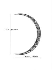 Pasador de pelo con textura minimalista en forma de luna, accesorio para moño, moldeador de moño, pieza de pelo para moño, pasadores para peinado, artículos escolares