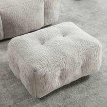 Fluffy Bean Bag Chair, Comfortable Bean Bag For Adults And Children, Super Soft Lazy Sofa Chair With Memory Foam And Ottoman, Indoor Modern Focus Bean Bag Chair For Living Room, Bedroom, Apartment