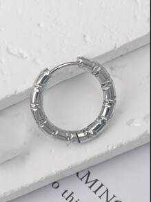 1 chiếc Khuyên Tai Bạc Sterling, Bông Tai Inox, Không Cần Tháo Ra Khi Ngủ, Thích Hợp Để Đeo Hàng Ngày Cho Nam Và Nữ - Bông tai đơn giản nhiều màu - Xem 11