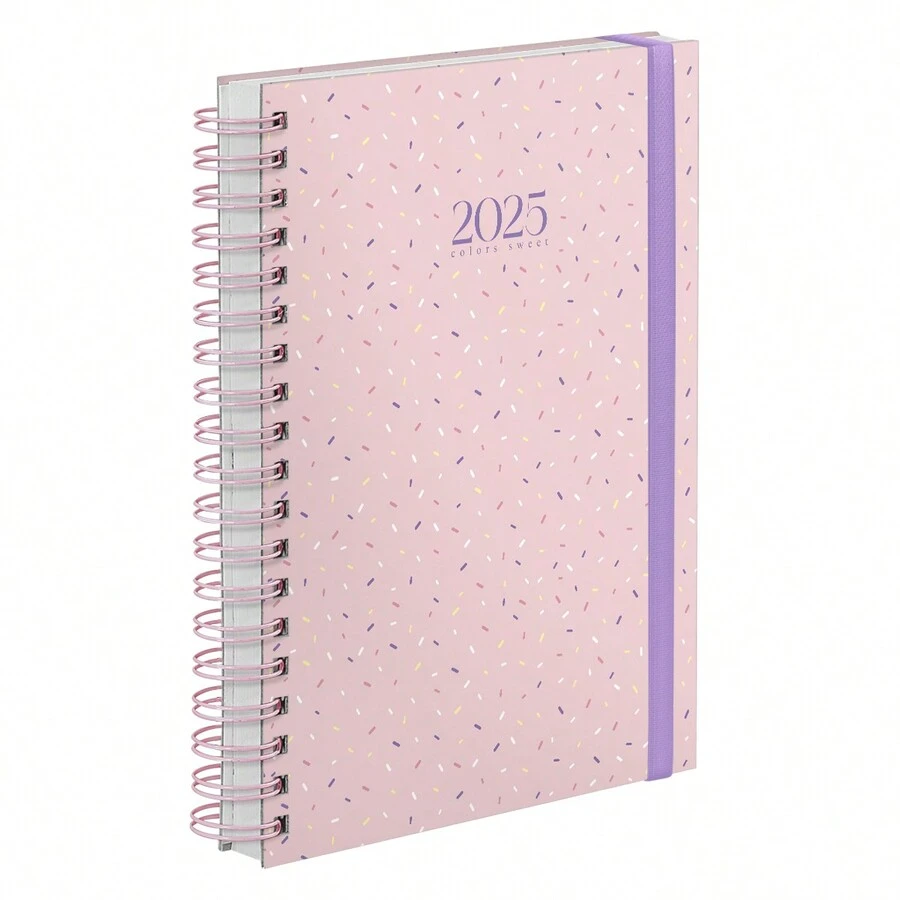 Daily Planner Plus 2025 Hard Cover Colors Sweet Confetti - 粉紅色的 - 查看 1