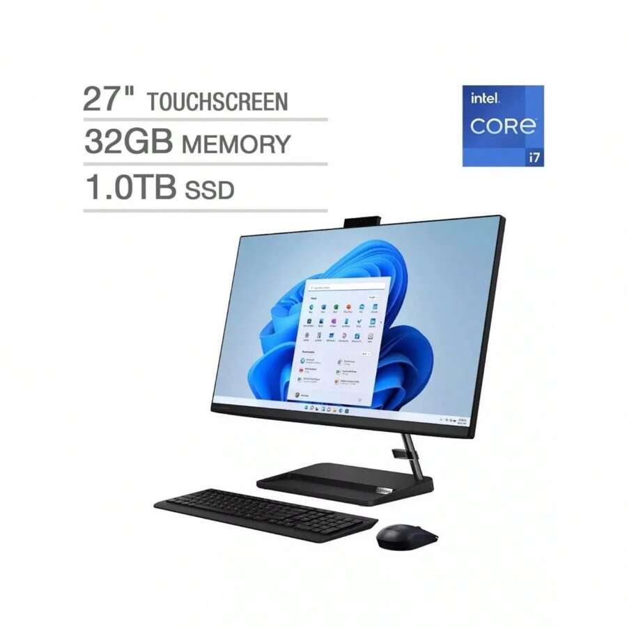 IdeaCentre 27" Full HD AllInOne Desktop Computer, Intel Core I7