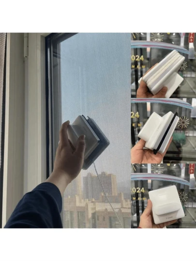 （3-10毫米）双面磁性窗户清洁器，家用高层磁性窗户清洁器，玻璃清洁工具