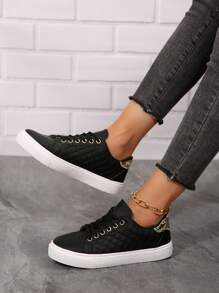 Zapatillas blancas para mujer, nuevas zapatillas de moda coreana casual planas con cordones vulcanizados, antideslizantes y cómodas para primavera y otoño