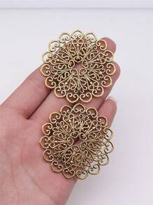 2pcs/Bag 53x53mm Mandala Pattern Charms Pendant For DIY Jewelry Making DIY Earring, Necklace, Bracelet, Keychain Making - Flower Pieces - View 5