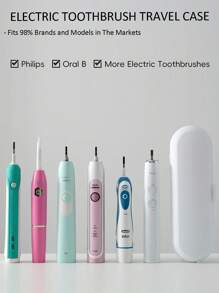 Estuche de viaje para cepillo de dientes eléctrico para Phillips Sonicare, OralB IO, Pro y serie D y la mayoría de otros cepillos de dientes eléctricos, estuche protector de viaje portátil para accesorios del cepillo de dientes