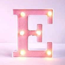 1pc 6.3inch Creative Pink Luminous A-Z Letter Light,Number Shape Light,Battery Powered Alphabet Light, Home Decor Letter Lamp,Room Decor Letter Shape Night Light,Bedroom Decor, Wedding Decor, Party Decor, Birthday Decor,Home Desktop Decoration Alphabet Light,Valentine's Day Decorative Lights