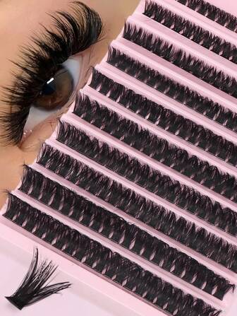 200 piezas Kit de extensión de pestañas Juego de extensión de pestañas Juego de racimos de pestañas Kit DIY Pestañas individuales Racimos D Pestañas postizas, Racimos de pestañas, Pestañas individuales, Pestañas, Pestañas falsas