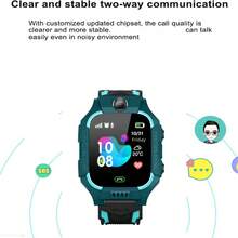 1 pieza Reloj inteligente 2024 Nuevo con tarjeta SIM Smartwatch como regalo Llamada de emergencia SOS Cámara 2G Chat de voz Pantalla a color Seguimiento de ubicación LBS Alarma Monitoreo remoto Juegos matemáticos Linterna - Verde - Ver 7