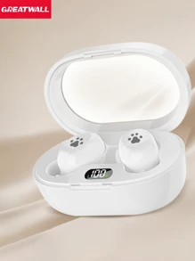 Great Wall E8s Bluetooth Headphones Wireless Headphones In-Ear Headphones Hearing Aid Stereo Fone TWS With Microphone For All Smartphones - 白色 - 查看 1