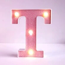1pc 6.3inch Creative Pink Luminous A-Z Letter Light,Number Shape Light,Battery Powered Alphabet Light, Home Decor Letter Lamp,Room Decor Letter Shape Night Light,Bedroom Decor, Wedding Decor, Party Decor, Birthday Decor,Home Desktop Decoration Alphabet Light,Valentine's Day Decorative Lights