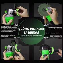 2 Batteries Mini Cordless Grinder Polisher - Green - View 6
